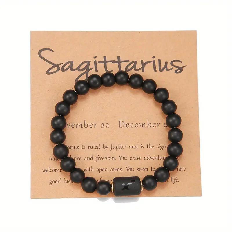 Natural stone beaded tiger eye picture stone bracelet zodiac bracelet