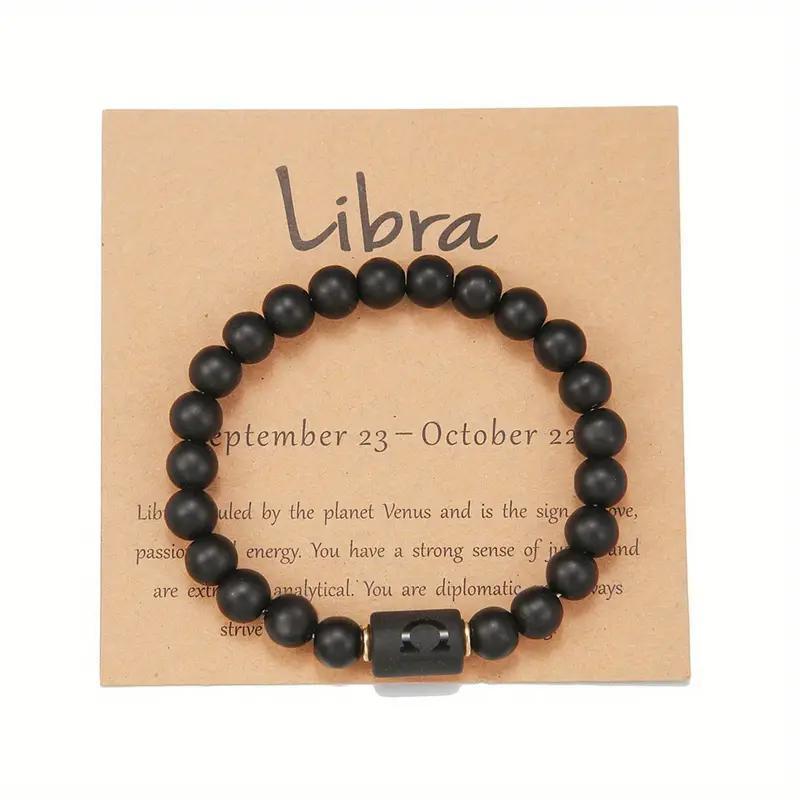 Natural stone beaded tiger eye picture stone bracelet zodiac bracelet