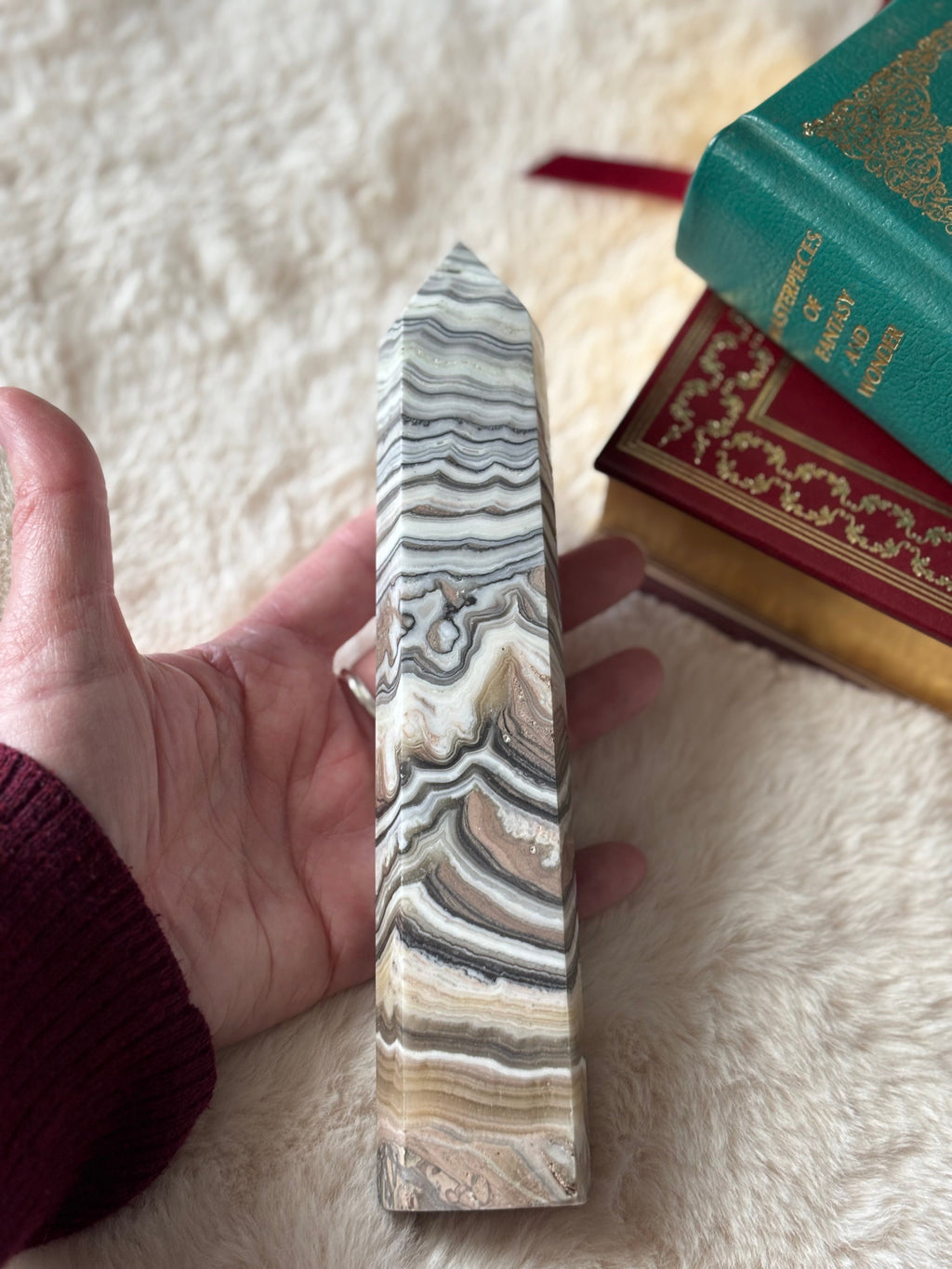 Extra Large Zebra Calcite Tower