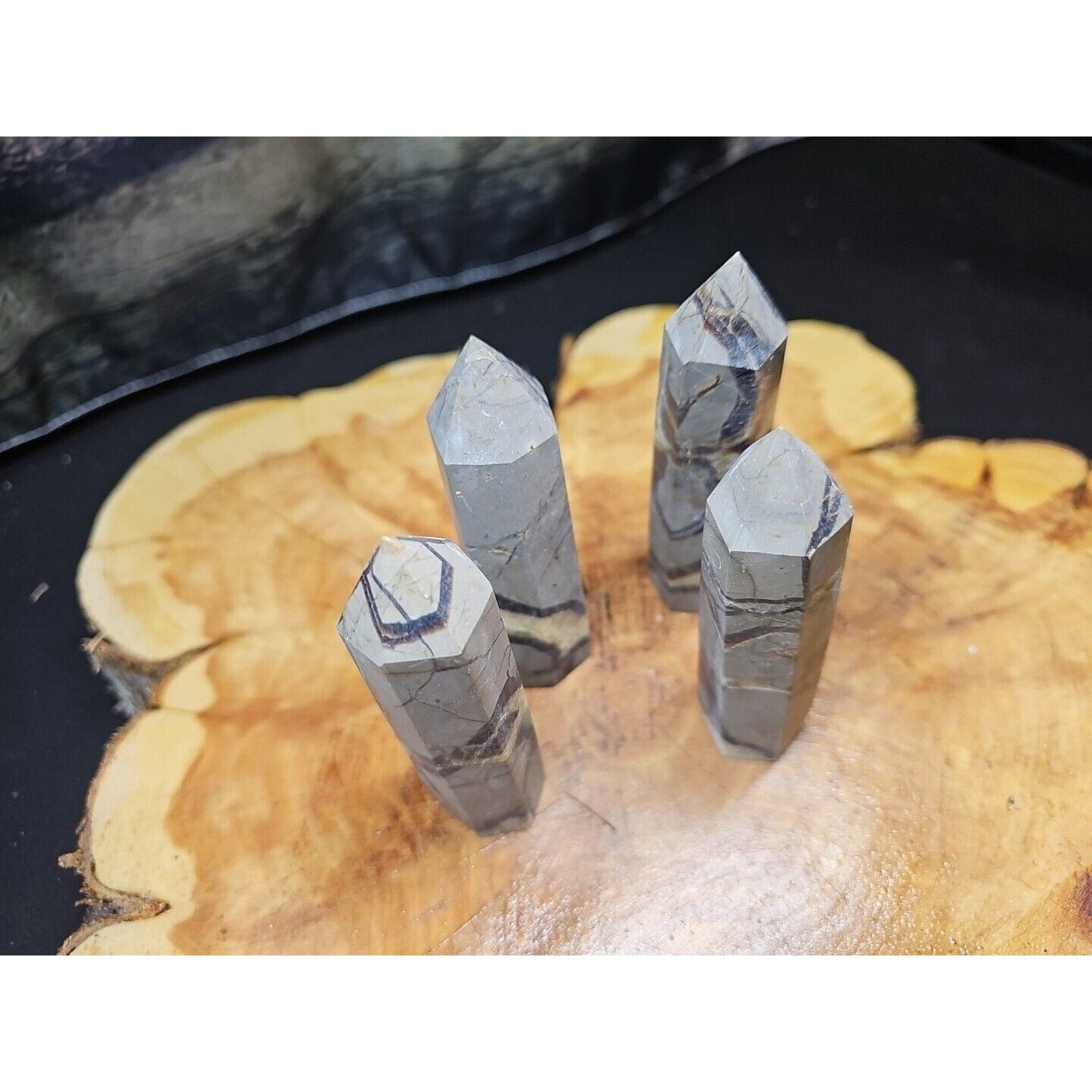 Dragon Septarian Geode Cluster Set — 1 lb, 4 Pieces from Madagascar | CrystalCloud Company