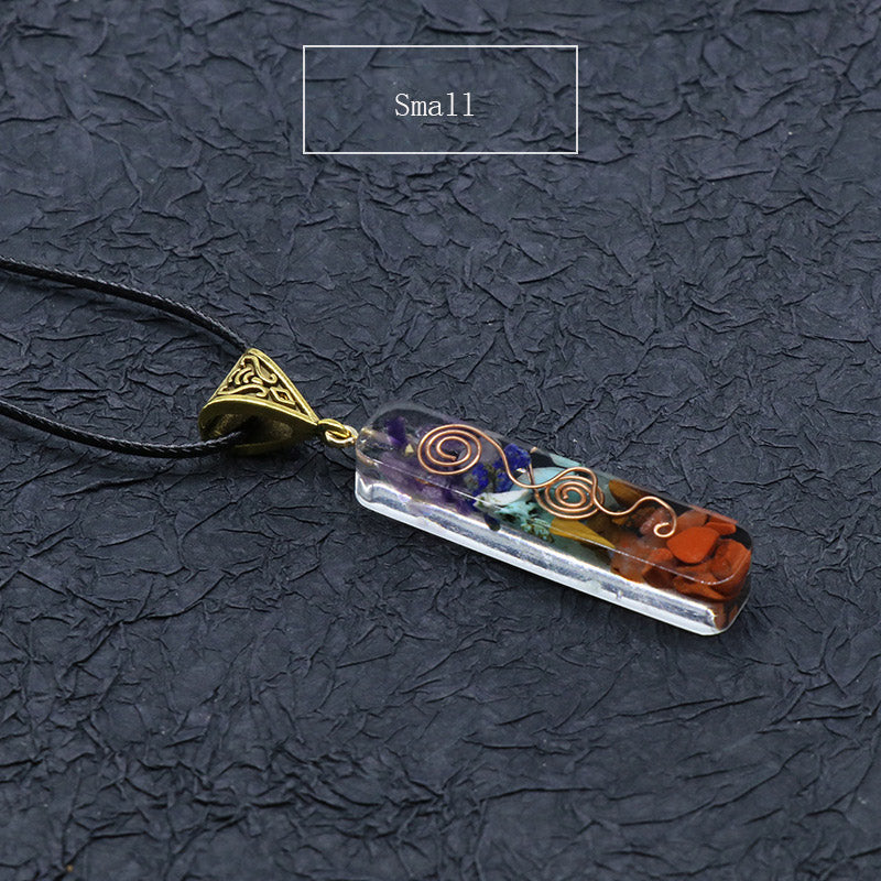 Rainbow Stone Crystal Pendant Necklace — additional product photo