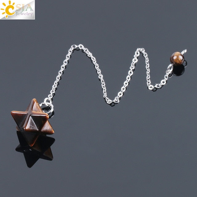 Sacred Merkaba Crystal Pendulum Collection