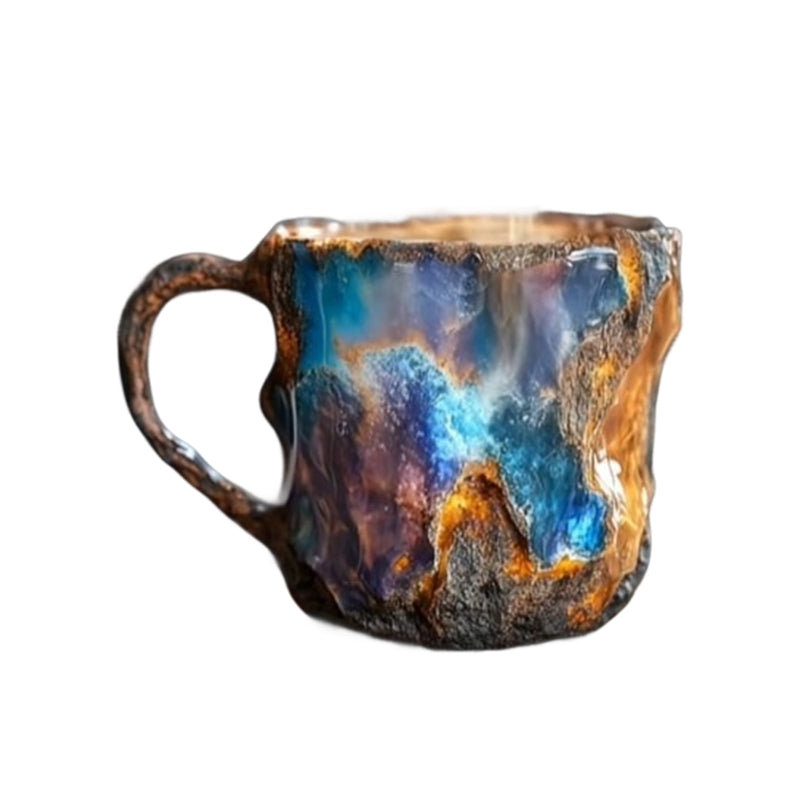 Multi-Color Natural Mineral Crystal Mug. Colorful Crystal