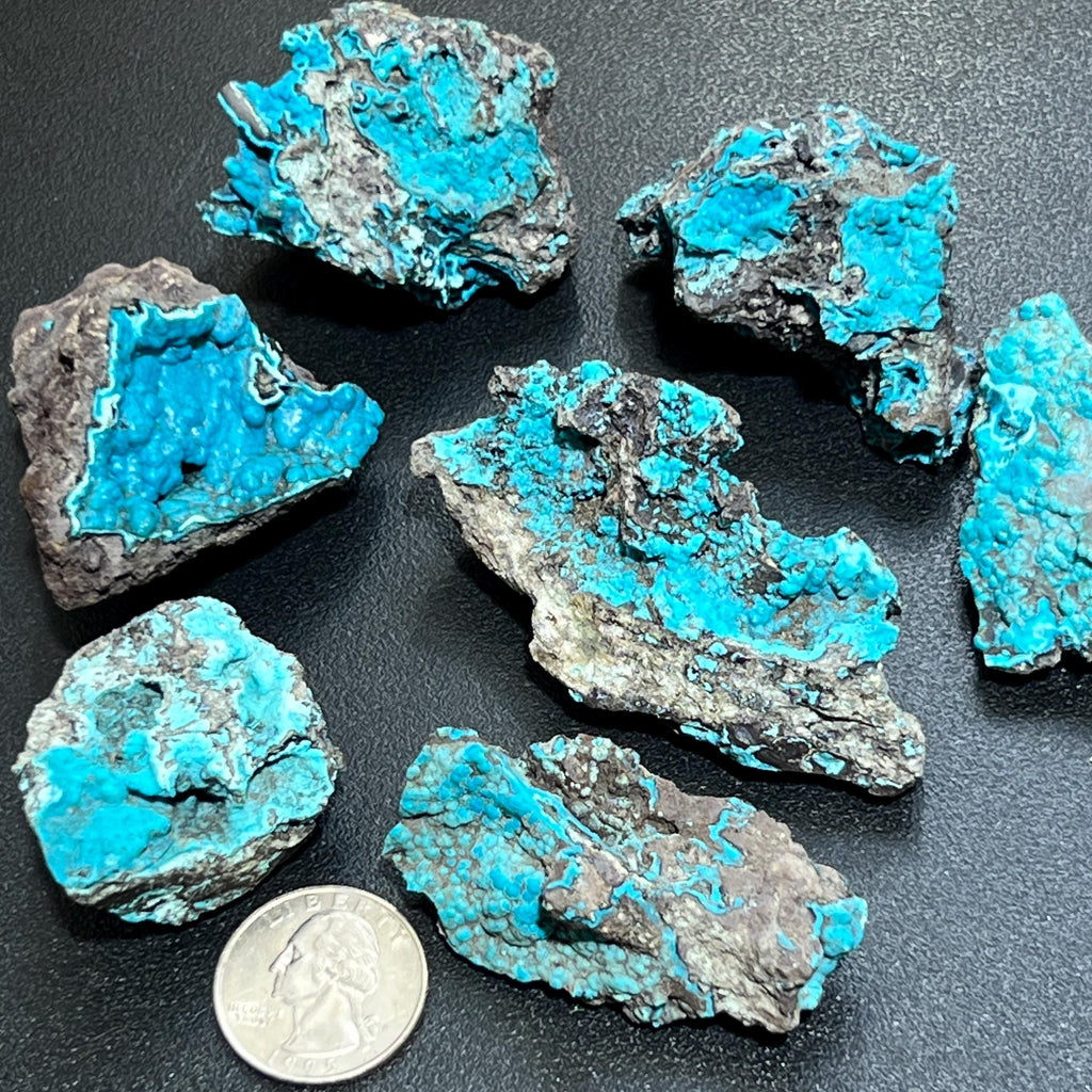 Chrysocolla Crystal Clusters Rough Raw Specimens From Peru