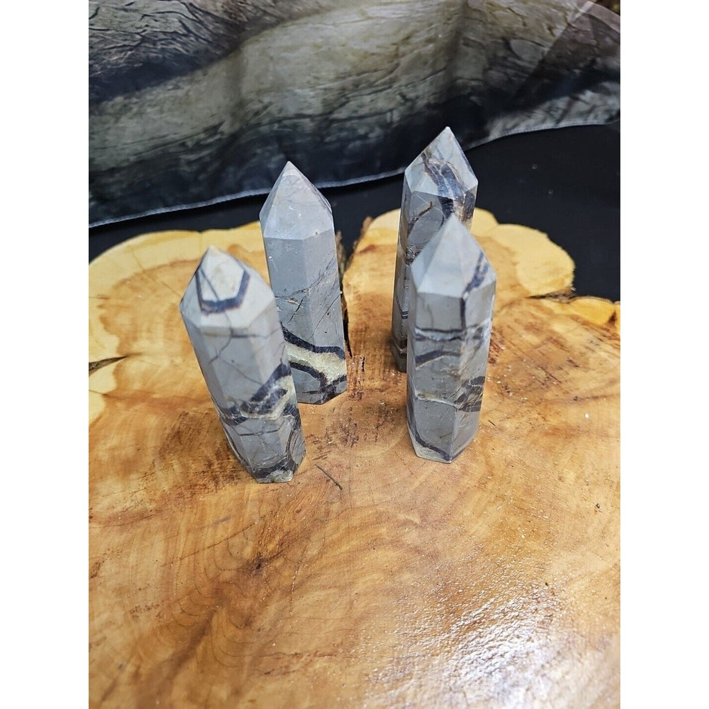 Dragon Septarian Geode Cluster Set — 1 lb, 4 Pieces from Madagascar | CrystalCloud Company