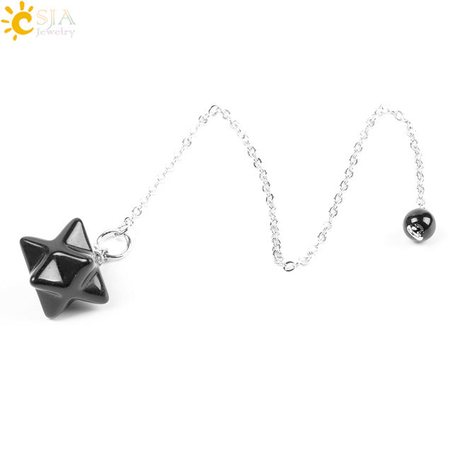 Sacred Merkaba Crystal Pendulum Collection