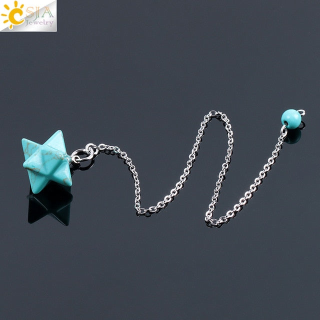 Sacred Merkaba Crystal Pendulum Collection