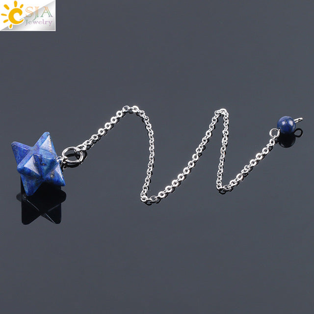 Sacred Merkaba Crystal Pendulum Collection