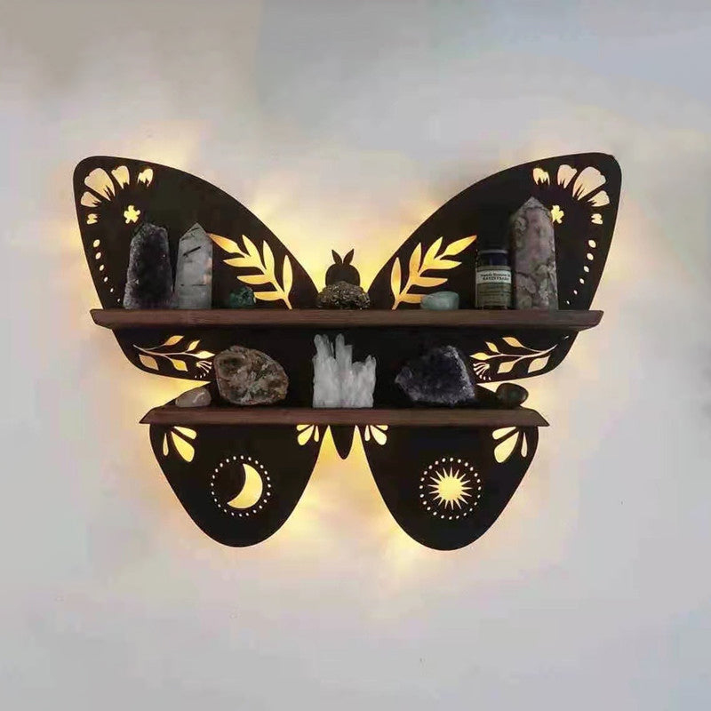 Luna Crystal Moonlight Shelf — Mystical Display Shelf