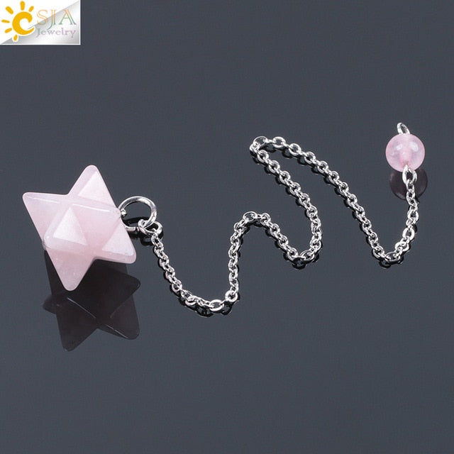 Sacred Merkaba Crystal Pendulum Collection