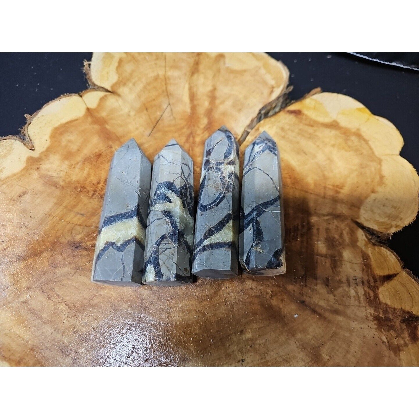 Dragon Septarian Geode Cluster Set — 1 lb, 4 Pieces from Madagascar | CrystalCloud Company
