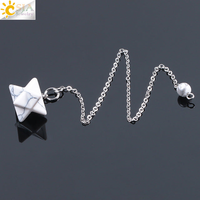 Sacred Merkaba Crystal Pendulum Collection