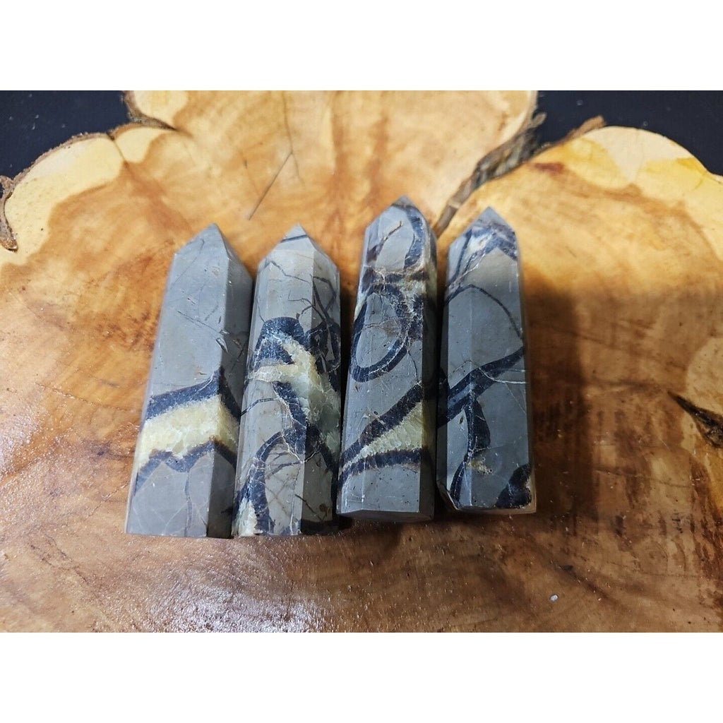 Dragon Septarian Geode Cluster Set — 1 lb, 4 Pieces from Madagascar | CrystalCloud Company