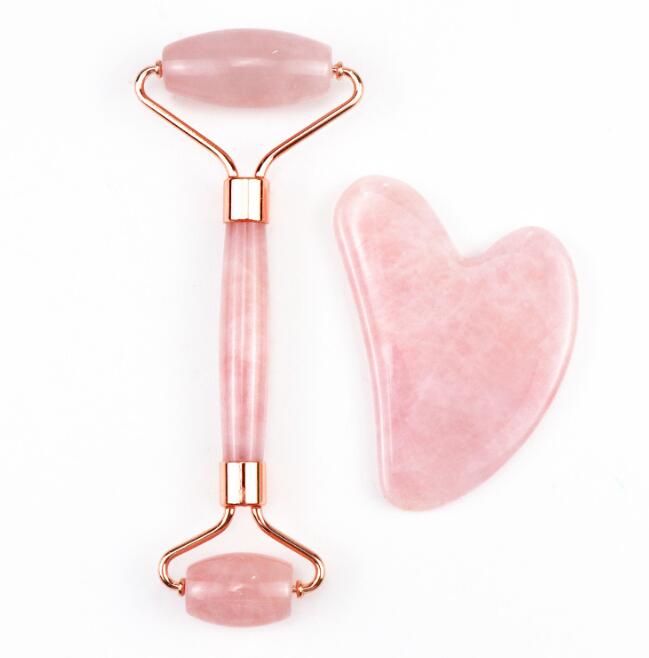 Crystal Roller Facial Massage Relaxation Toll Made From Natural Rose Quartz