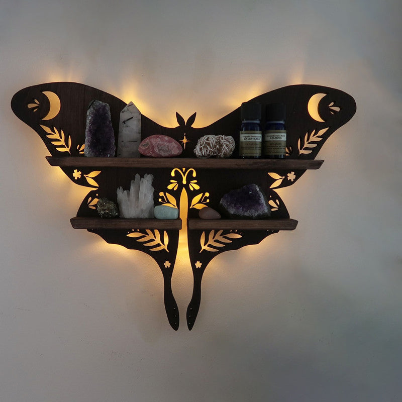 Luna Crystal Moonlight Shelf — Mystical Display Shelf