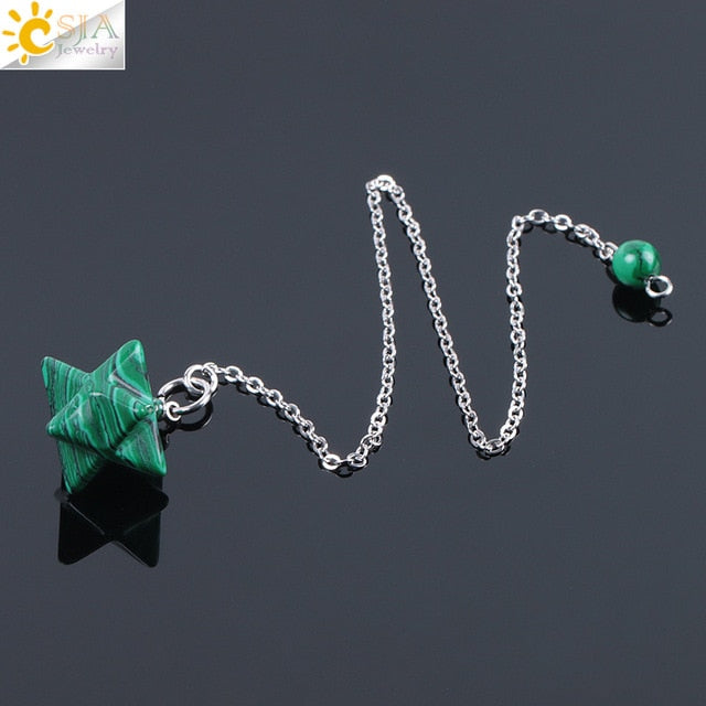 Sacred Merkaba Crystal Pendulum Collection