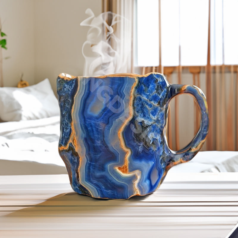 Blue crystal mug