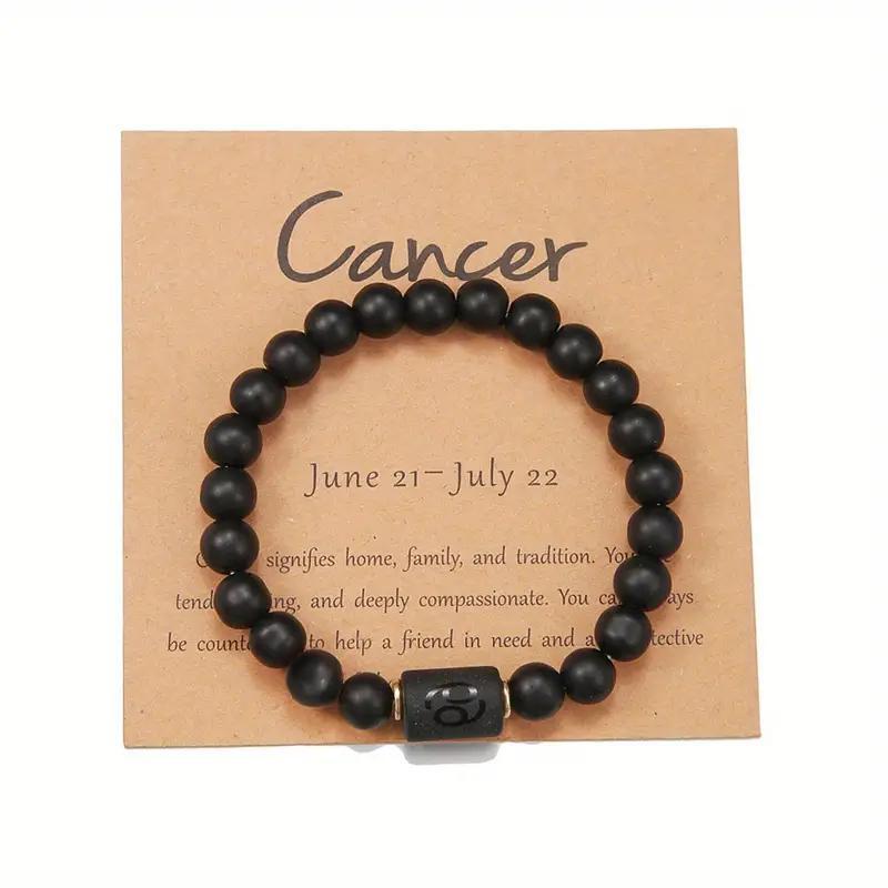 Natural stone beaded tiger eye picture stone bracelet zodiac bracelet