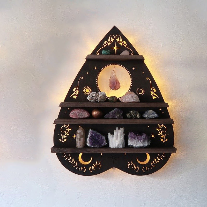 Luna Crystal Moonlight Shelf — Mystical Display Shelf