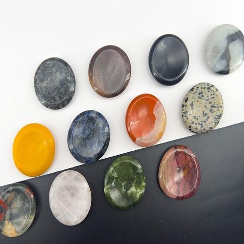 Worry Stone — Natural Gemstone Thumb Massage Palm Stone | Clairvoyant Crystals