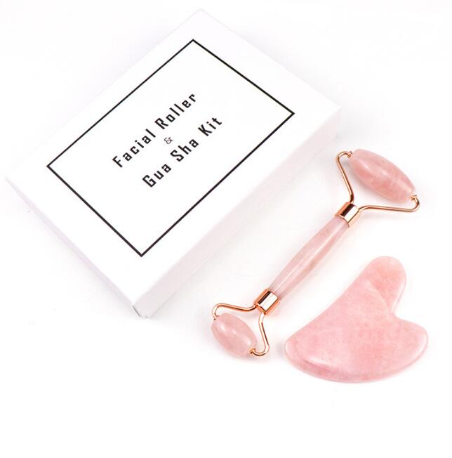 Crystal Roller Facial Massage Relaxation Toll Made From Natural Rose Quartz