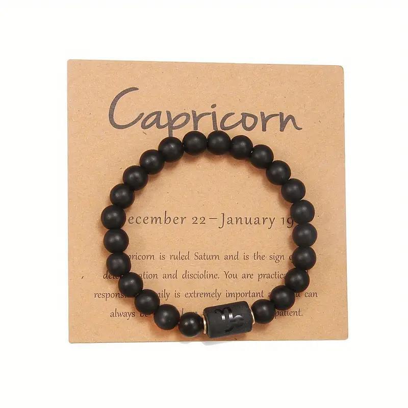 Natural stone beaded tiger eye picture stone bracelet zodiac bracelet