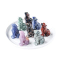 Natural crystal wolf cub carving piece, crystal, animal raw stone.