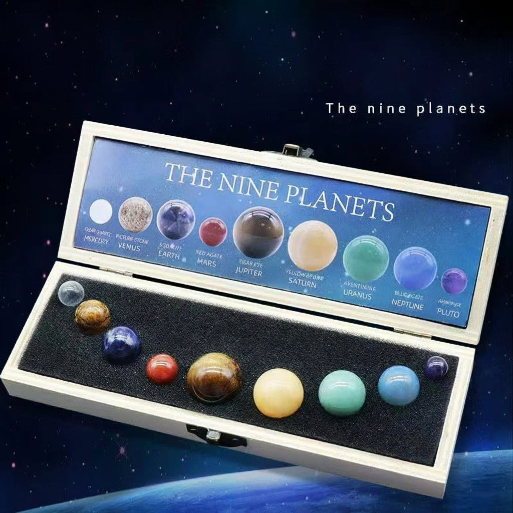 Natural Stone Crystal Planet Solar System Nine Planets suit Crystal Energy Stones