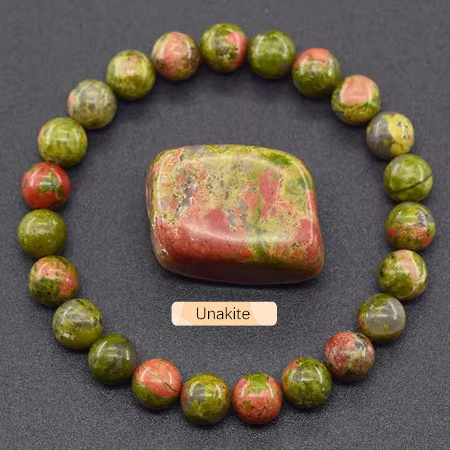 8mm Apatite Sun Stone Beaded Bracelet Handmade Agate Crystal Original Stone Bracelet