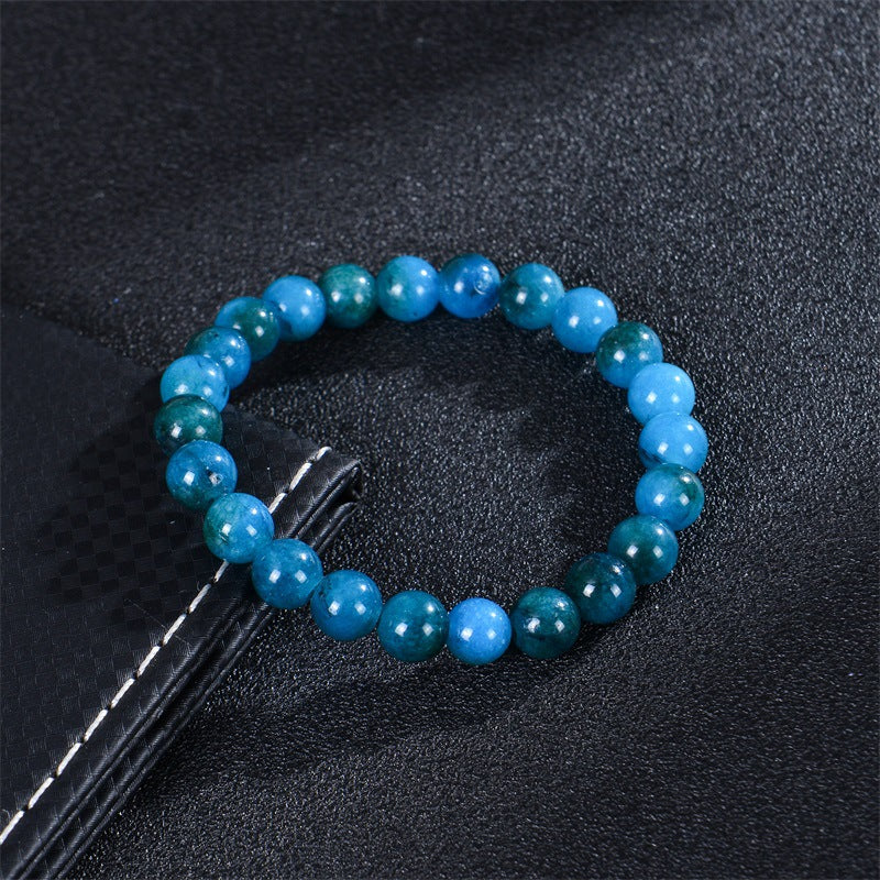 8mm Apatite Sun Stone Beaded Bracelet Handmade Agate Crystal Original Stone Bracelet