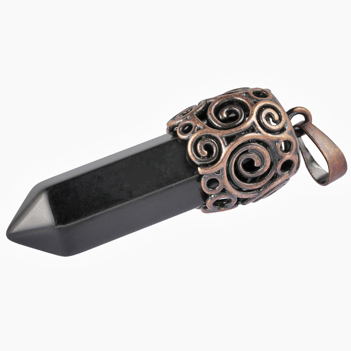 Natural Crystal Single-pointed Hexagonal Alloy Spiral Pattern