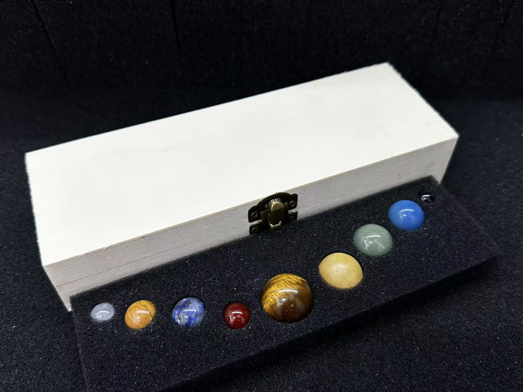 Natural Stone Crystal Planet Solar System Nine Planets suit Crystal Energy Stones