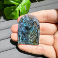 Hand-Carved Labradorite Pendant – Blue Flash Crystal Carving, Skull, Mask, Geometric & Figural Shapes – Natural Gemstone Jewelry Supply (1 Piece)