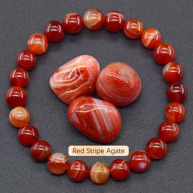 8mm Apatite Sun Stone Beaded Bracelet Handmade Agate Crystal Original Stone Bracelet