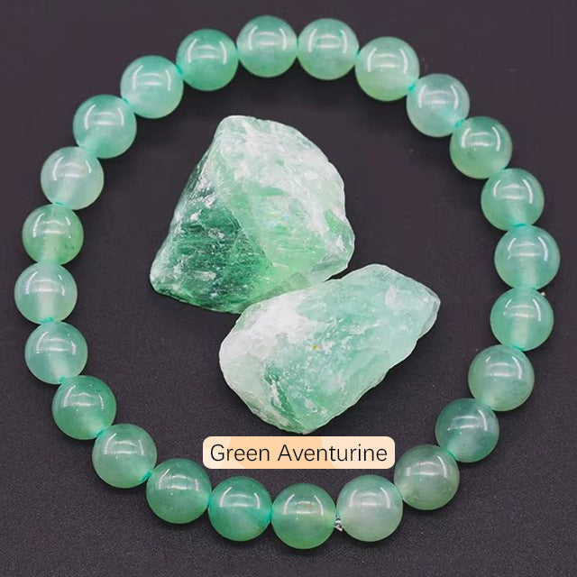8mm Apatite Sun Stone Beaded Bracelet Handmade Agate Crystal Original Stone Bracelet