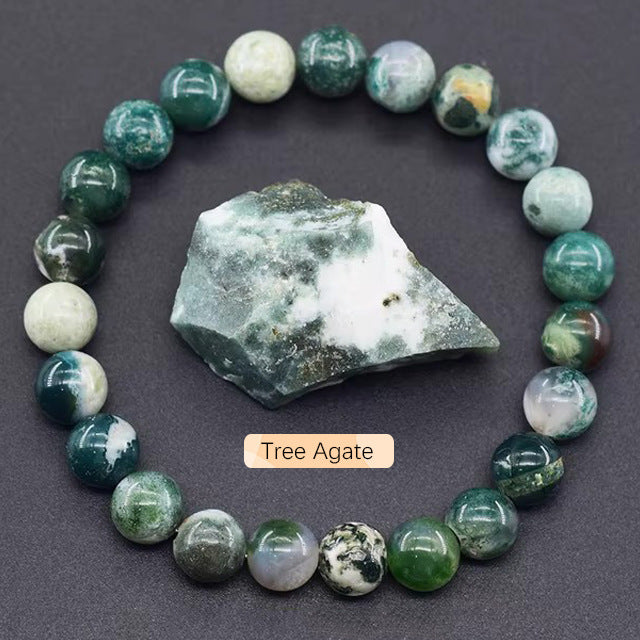 8mm Apatite Sun Stone Beaded Bracelet Handmade Agate Crystal Original Stone Bracelet