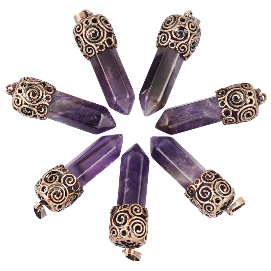 Natural Crystal Single-pointed Hexagonal Alloy Spiral Pattern