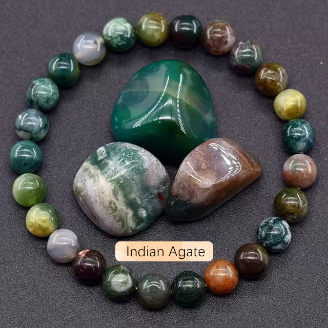 8mm Apatite Sun Stone Beaded Bracelet Handmade Agate Crystal Original Stone Bracelet