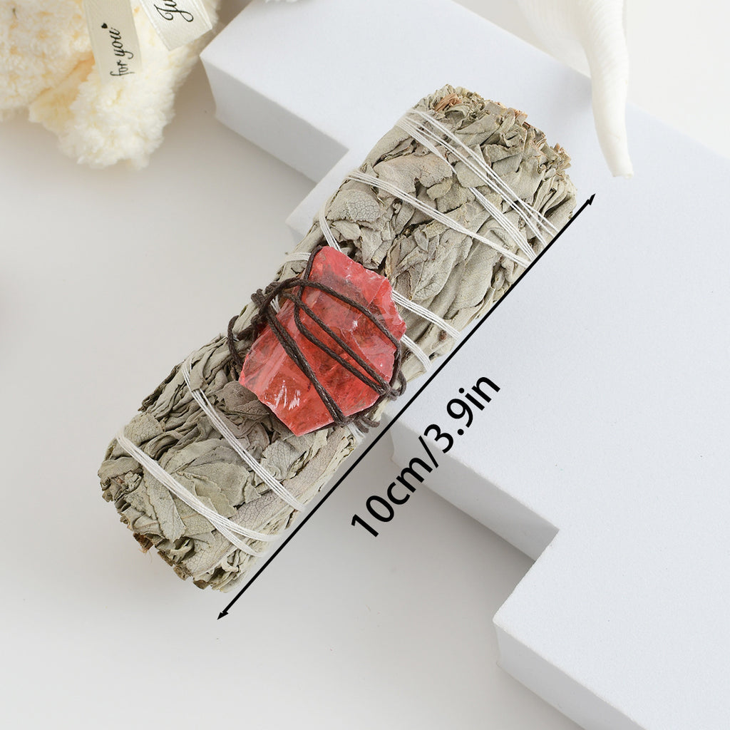 White Sage & Crystal Ornament Set | Smudge Cleansing Kit