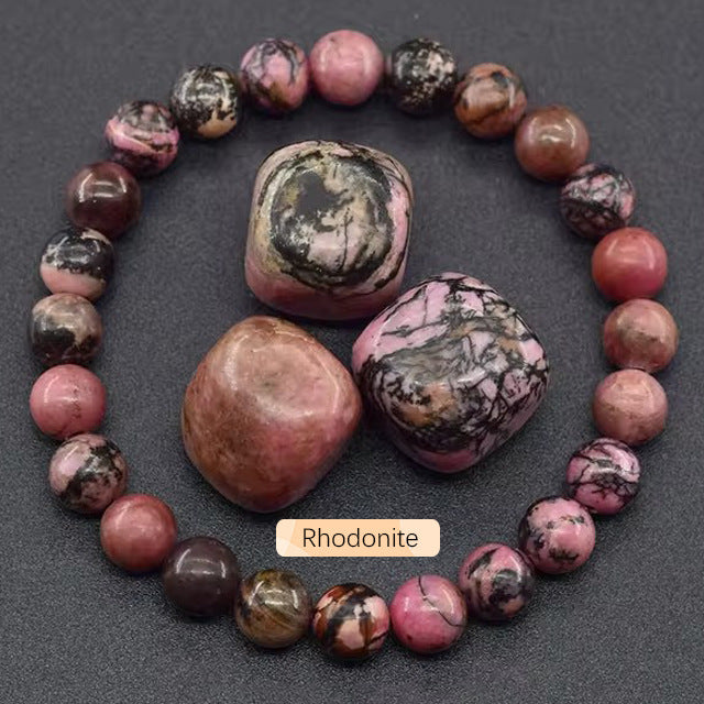 8mm Apatite Sun Stone Beaded Bracelet Handmade Agate Crystal Original Stone Bracelet