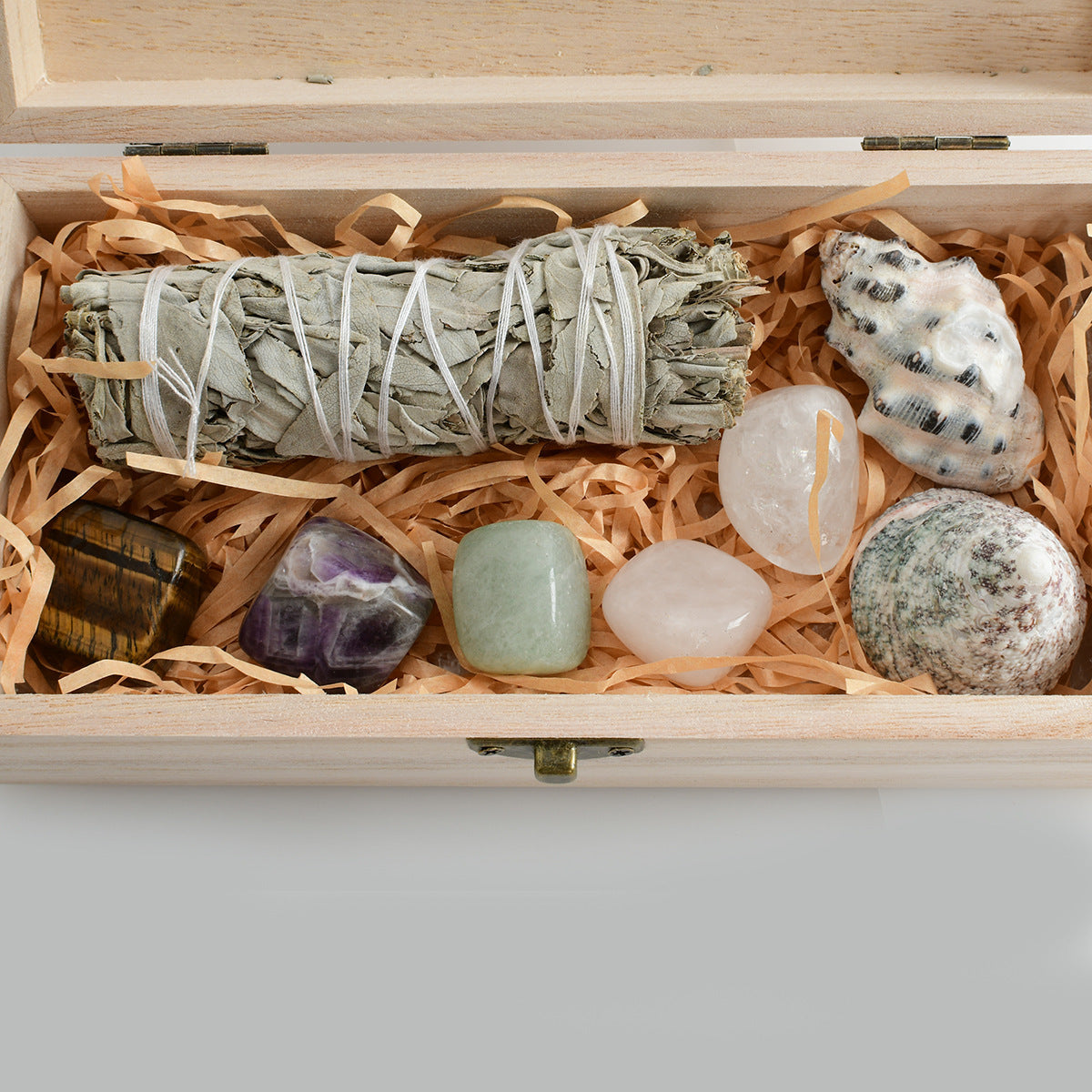 White Sage & Crystal Ornament Set | Smudge Cleansing Kit