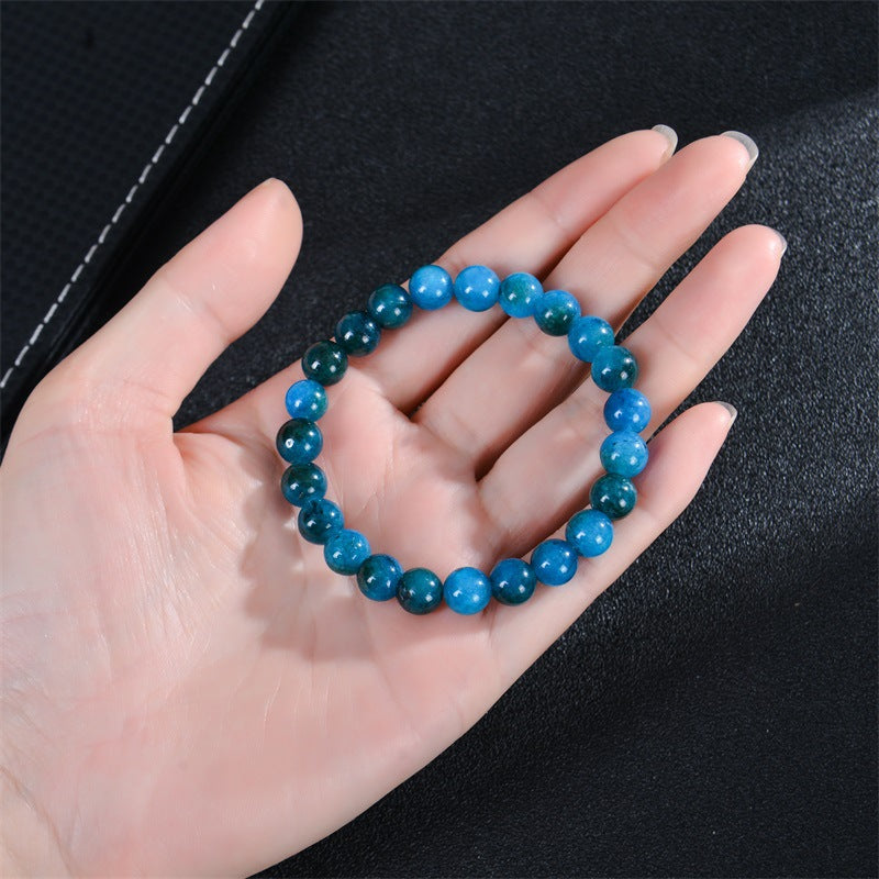 8mm Apatite Sun Stone Beaded Bracelet Handmade Agate Crystal Original Stone Bracelet