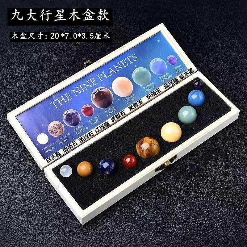 Natural Stone Crystal Planet Solar System Nine Planets suit Crystal Energy Stones