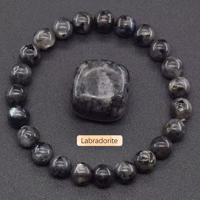 8mm Apatite Sun Stone Beaded Bracelet Handmade Agate Crystal Original Stone Bracelet