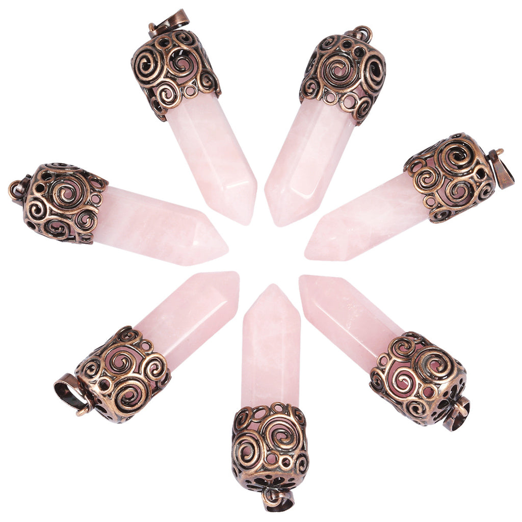 Natural Crystal Single-pointed Hexagonal Alloy Spiral Pattern