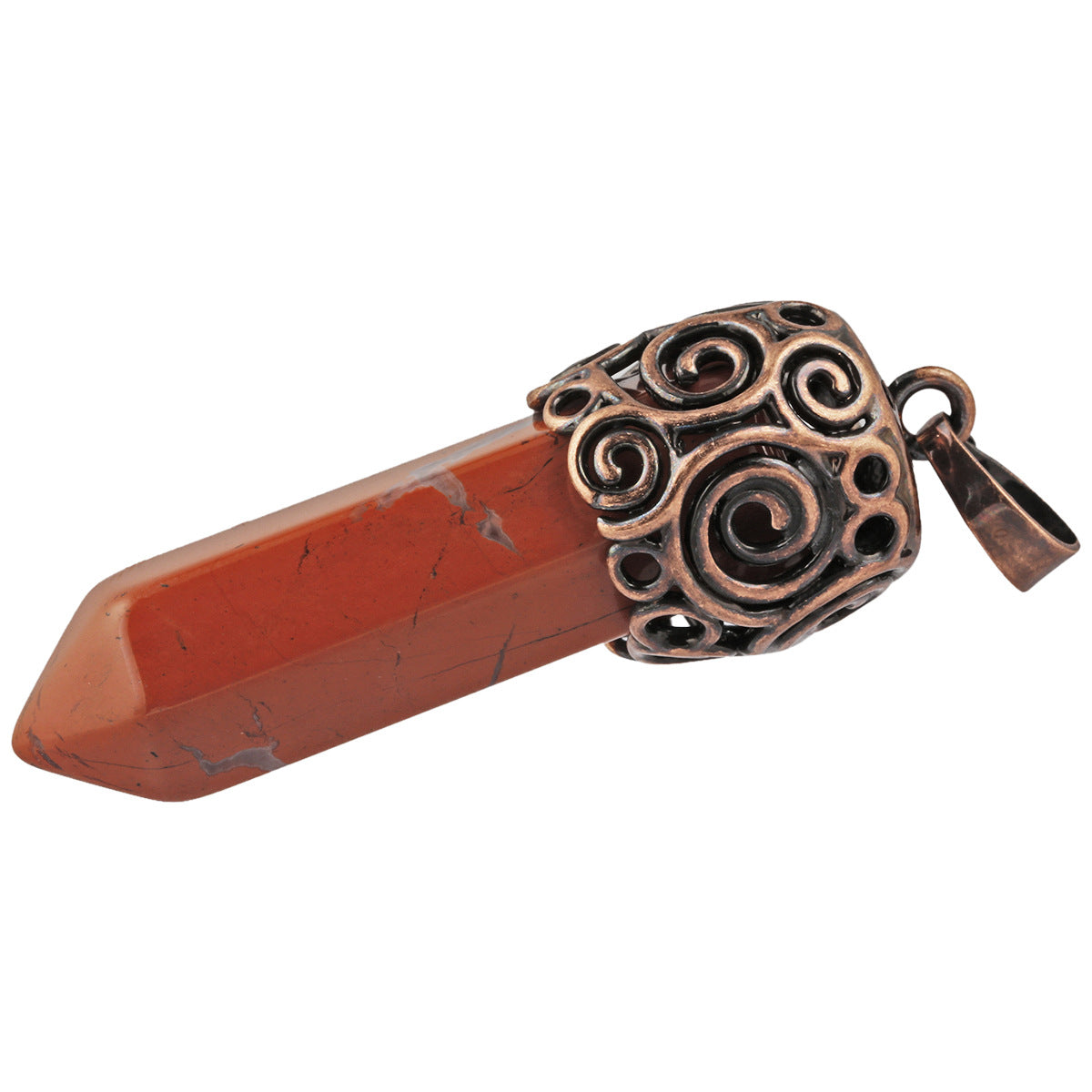 Natural Crystal Single-pointed Hexagonal Alloy Spiral Pattern