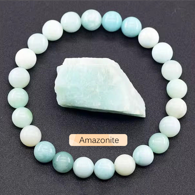 8mm Apatite Sun Stone Beaded Bracelet Handmade Agate Crystal Original Stone Bracelet