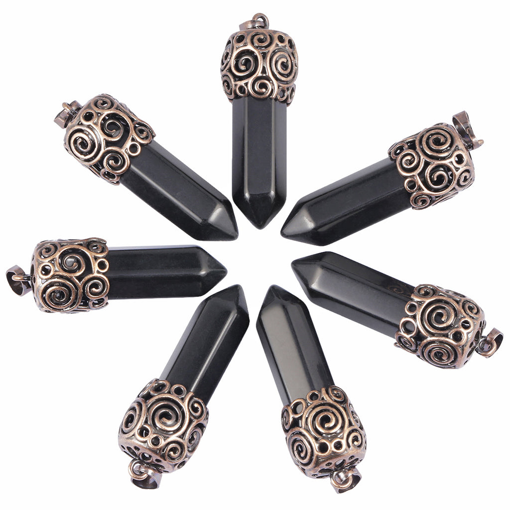 Natural Crystal Single-pointed Hexagonal Alloy Spiral Pattern