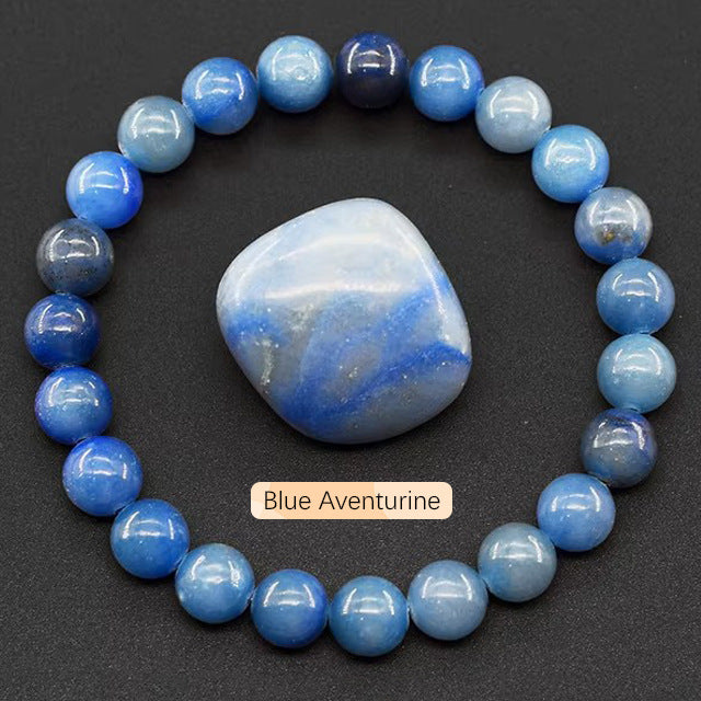 8mm Apatite Sun Stone Beaded Bracelet Handmade Agate Crystal Original Stone Bracelet