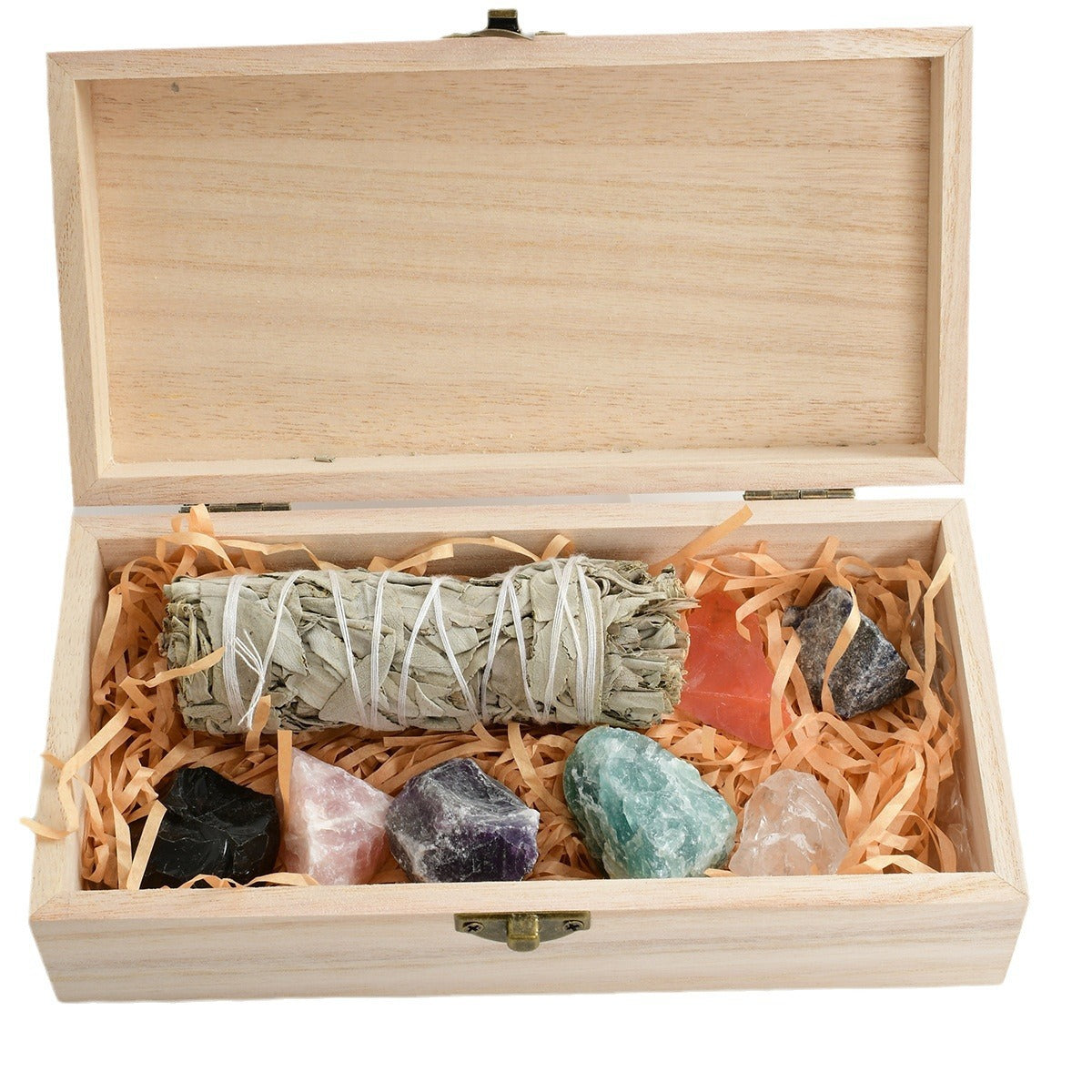 White Sage & Crystal Ornament Set | Smudge Cleansing Kit